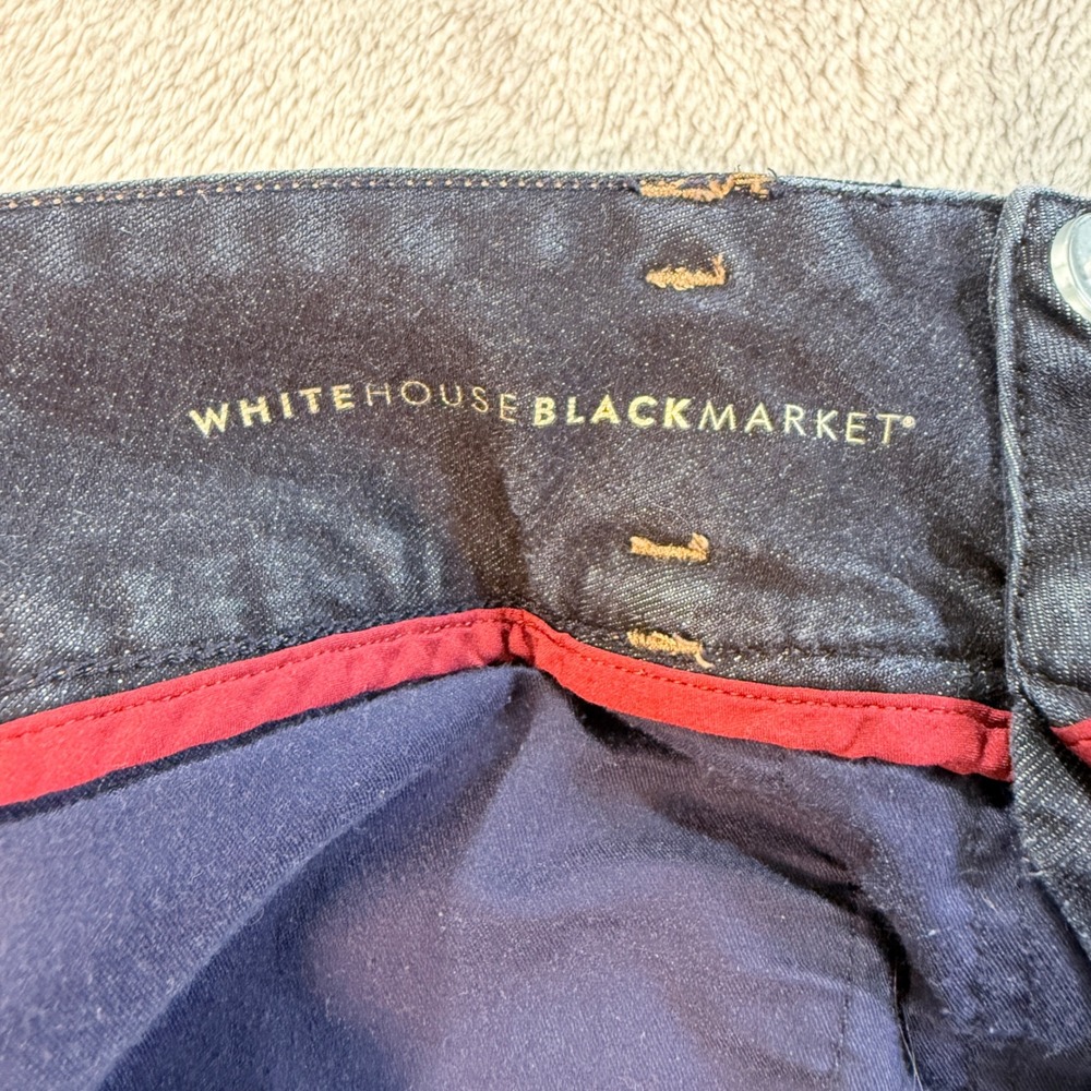 White House Black Market The Sculpt Skinny Flare Jeans Extra High Rise Dark 18S - Picture 4 of 10